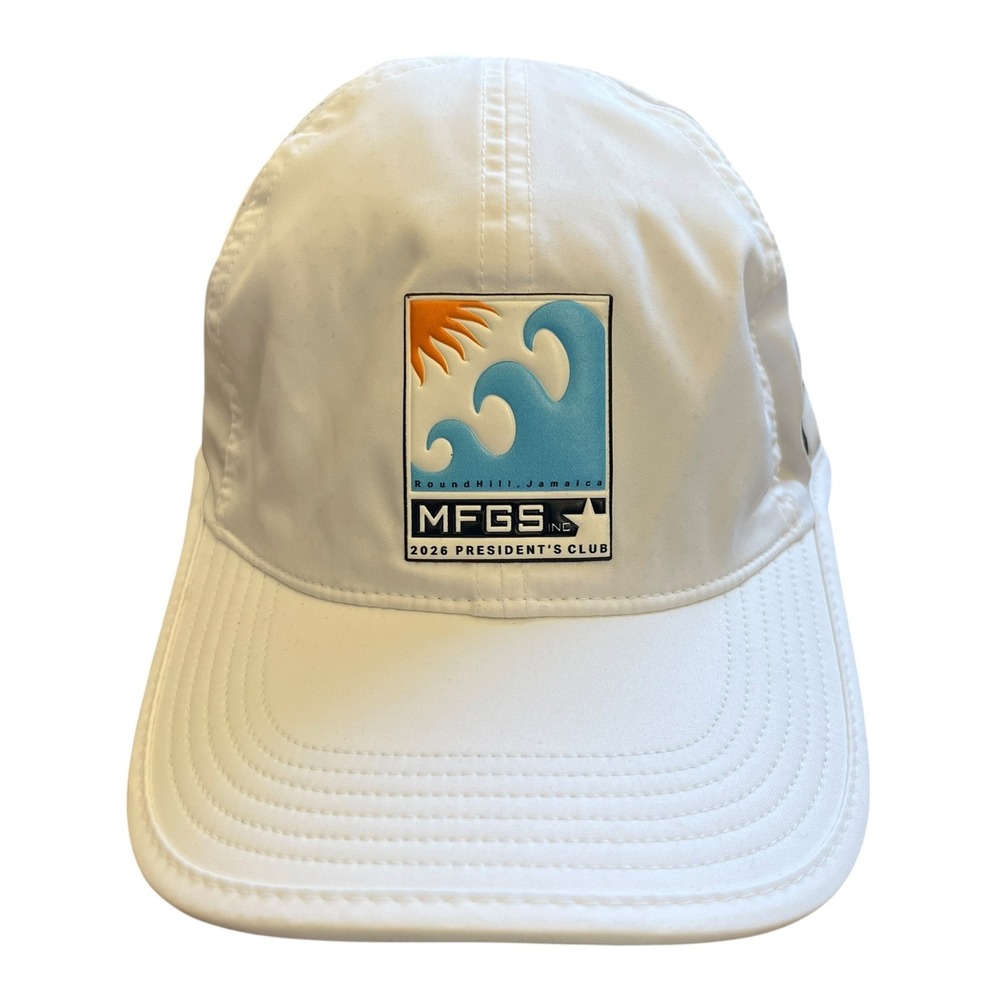 Nike Dri-FIT Golf Hat Round Hill Jamaica 2026 President's Club White Adjustable
